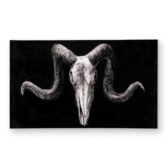 Begin Home Decor C1ROAR35T46MHJ 3 x 5 ft. Skeleton Skulls Grunge Style Rug - Gray Black White Decor - Rectangle
