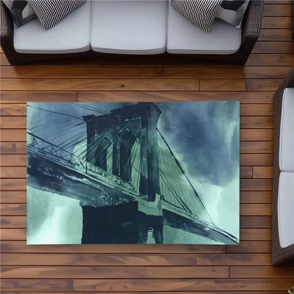Begin Home Decor C1ROAR35TAOL23 3 x 5 ft. Abstract View of Brooklyn Bridge Rug - Living Room Decor - Rectangle