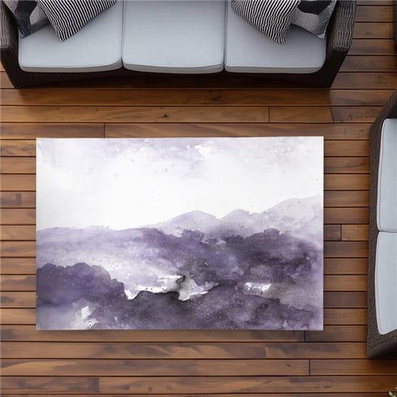 Begin Home Decor C1ROAR35W8MTVW 3 x 5 ft. Purple Cloud - Contemporary Outdoor Area Rug for Home Decor - Rectangle