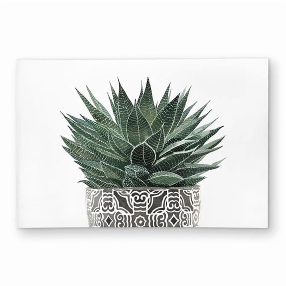 Begin Home Decor C1ROAR464877ZQ 4 x 6 ft. Zebra Plant Succulent Rug - Livingroom Cactus Home Decor - Rectangle