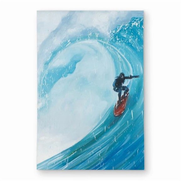 Begin Home Decor C1ROAR46Z0WM46 4 x 6 ft. Surfer on a Big Wave Rug - Hobbies Outdoor Area Decor - Rectangle