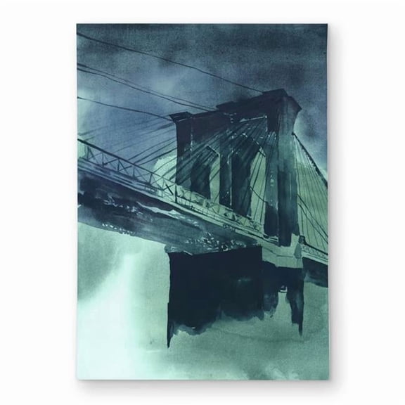 Begin Home Decor C1ROAR57N65C9I 5 x 7 ft. Abstract View of Brooklyn Bridge Rug - Bedroom Outdoor Decor - Rectangle