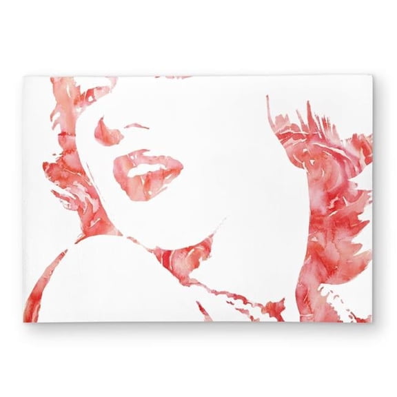 Begin Home Decor C1ROAR57PTFS4Z 5 x 7 ft. Glamor Marilyn Monroe Romantic White Outdoor Area Rug - Home Decor - Rectangle