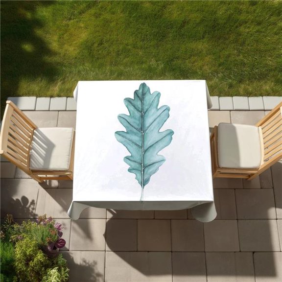 Begin Home Decor C1TC585856DX8B 58 x 58 in. Oak Leaf Green Botanical Tablecloth - Indoor & Outdoor Decor