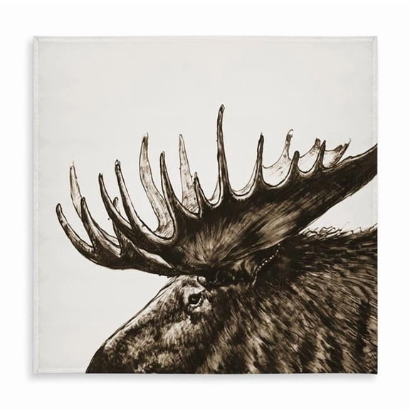 Begin Home Decor C1TC5858KQ425J 58 x 58 in. Moose Plume Sepia Rustic Tablecloth - Indoor & Outdoor Decor