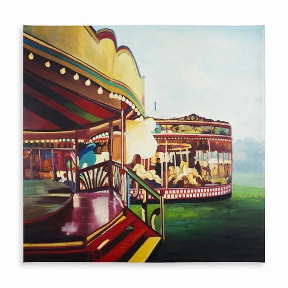 Begin Home Decor C1TC5858U6UY1H 58 x 58 in. Carousel in a Carnaval Tablecloth - Hobbies Miscellaneous Decor