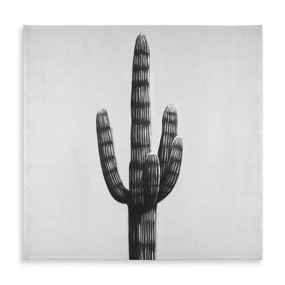 Begin Home Decor C1TC5858VY6KCY 58 x 58 in. Large Cactus Tablecloth - White Floral Indoor & Outdoor Decor