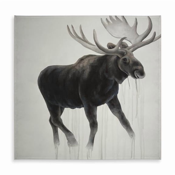 Begin Home Decor C1TC5858XBGWK3 58 x 58 in. Brown Rustic Tablecloth - Walking Moose Design for Home Decor