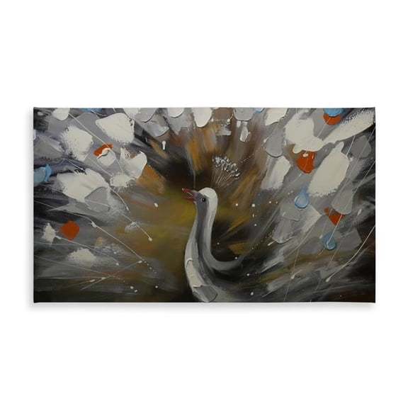 Begin Home Decor C1TCLRGEDFW21U 58 x 102 in. Abstract Peacock Tablecloth - Indoor & Outdoor Home Decor