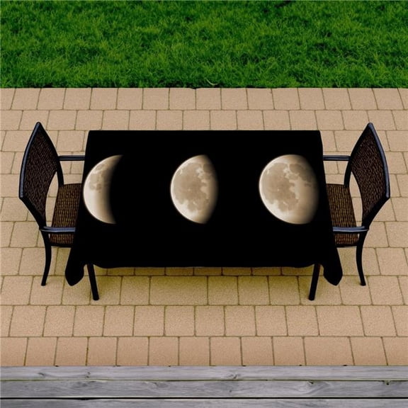 Begin Home Decor C1TCLRGERYHMI3 58 x 102 in. Eclipse Earth & Galaxy Spiritual Tablecloth - Indoor & Outdoor Decor