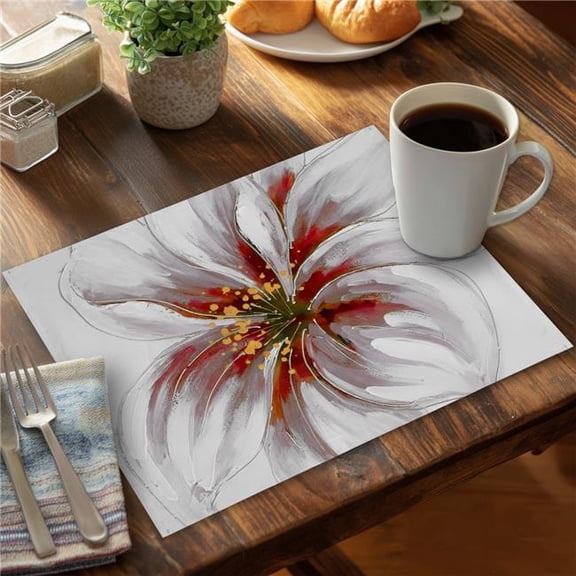 Begin Home Decor C4PP1418SX2DW9 14 x 18 in. Resplendent Pink Orchid Polyester Placemat - Home Decor - Set of 4