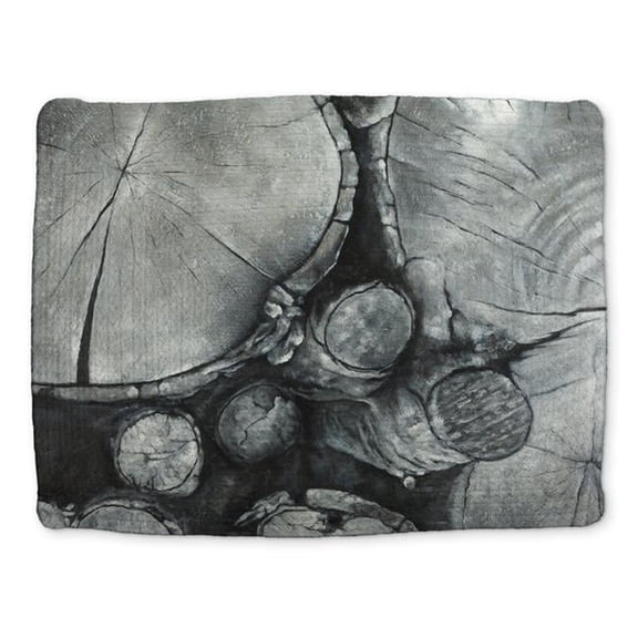 Begin Home Decor CBPM141884RQYC 14 x 18 in. Textured Wooden Logs Braided Polyester Placemat - Home Decor