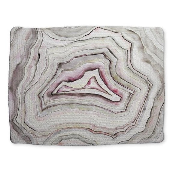 Begin Home Decor CBPM1418TVEMDQ 14 x 18 in. Geode Bedroom Pink Pattern Braided Polyester Placemat Decor