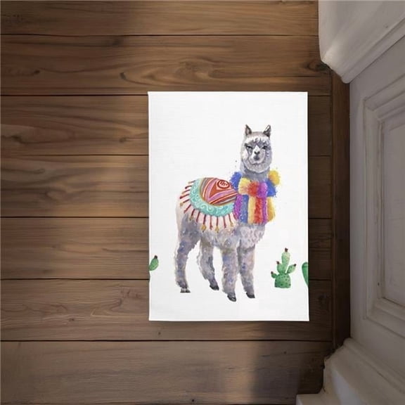 Begin Home Decor CODM17242JA27B 17 x 24 in. Traditional Peruvian Lama Door Mat - Ethnic Home Decor