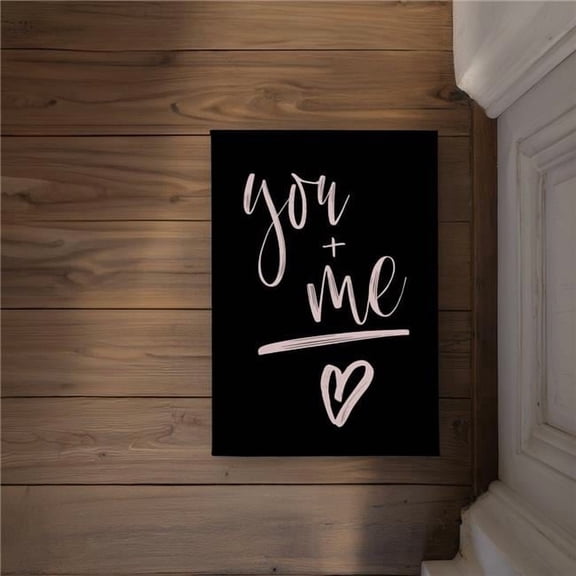 Begin Home Decor CODM1724PBSPDF 17 x 24 in. You & Me Typo & Symbols Hygge Door Mat - Indoor Outdoor Decor