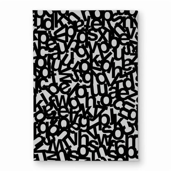 Begin Home Decor CODM1724UYTCAI 17 x 24 in. Alphabet Office Black Indoor Outdoor Door Mat - Home Decor