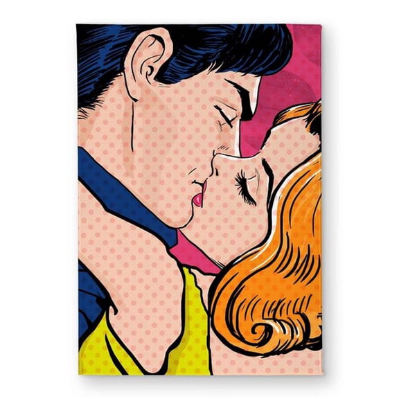 Begin Home Decor CODM1724VBEC7S 17 x 24 in. Pop Art Style Couple Door Mat - Figurative Man Home Decor