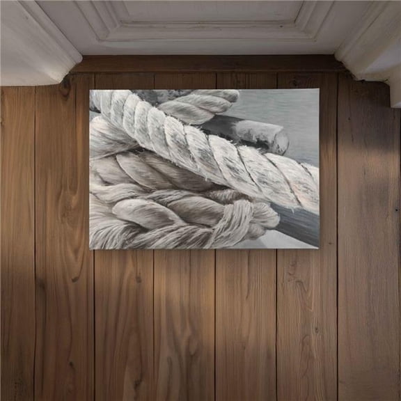 Begin Home Decor CODM1724YFRLFY 17 x 24 in. Twisted Boat Rope Door Mat - Indoor & Outdoor Home Decor