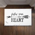 thumbnail image 1 of Begin Home Decor CODM2134B68MJO 21 x 34 in. Follow Your Heart Door Mat - Inspirational Home Decor Mat, 1 of 1