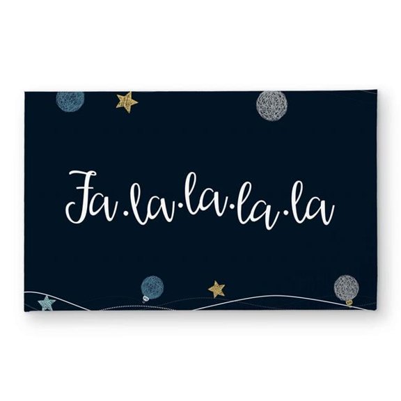 Begin Home Decor CODM2134LWVONR 21 x 34 in. Fa-La-La-La-La Song Indoor & Outdoor Door Mat - Home Decor