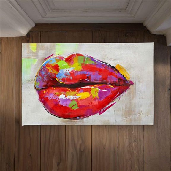 Begin Home Decor CODM2134Z6IGNQ 21 x 34 in. Colorful Lips - Contemporary Beauty Door Mat for Home Decor