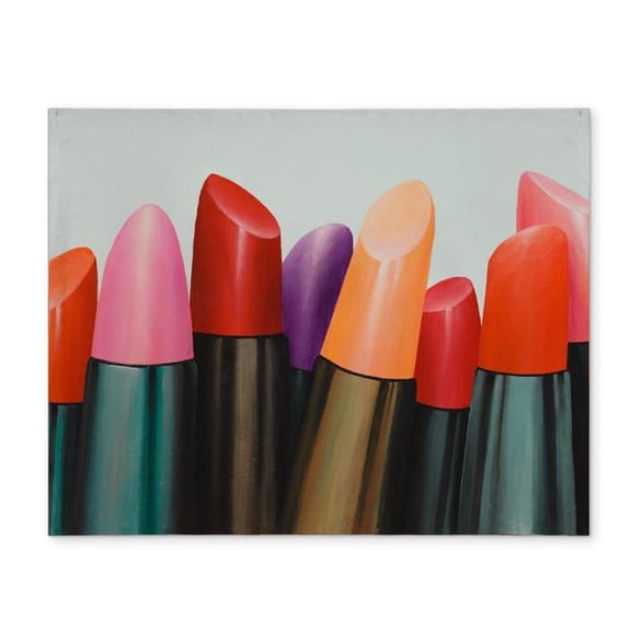 Begin Home Decor CPPM1418HA3AAO 14 x 18 in. Lipstick Collection Polyester Placemat - Fashion Beauty Decor
