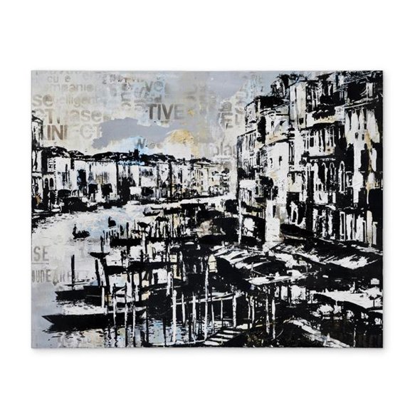 Begin Home Decor CPPM1418UOK4GC 14 x 18 in. Abstract Venise Port Bedroom Blue Placemat - Home Decor