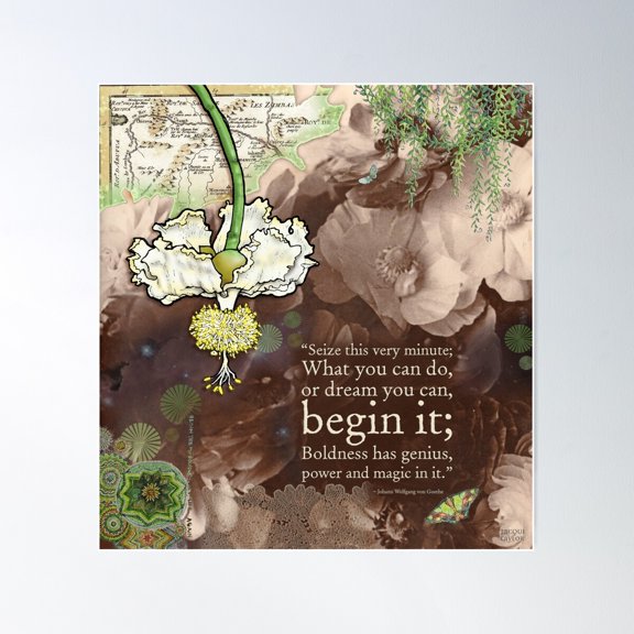 Begin It... Poster Wall Art, Modern Wall Decor For Living Room Bedroom, 8x12 UNFRAMED