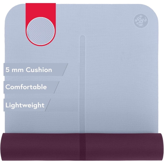 Begin Yoga Mat 68" - 5mm Cushioning | Comfortable, Lightweight & Reversible with Alignment Stripe Budget-Friendly 68 x 24 inches