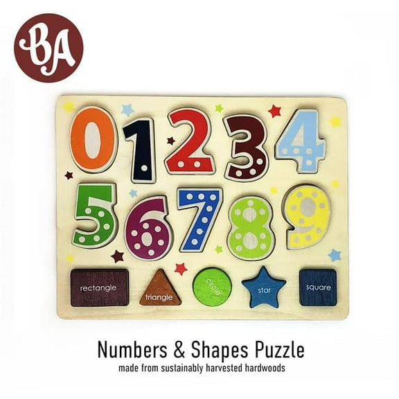 BeginAgain AZN1919 Number & Shape Puzzle