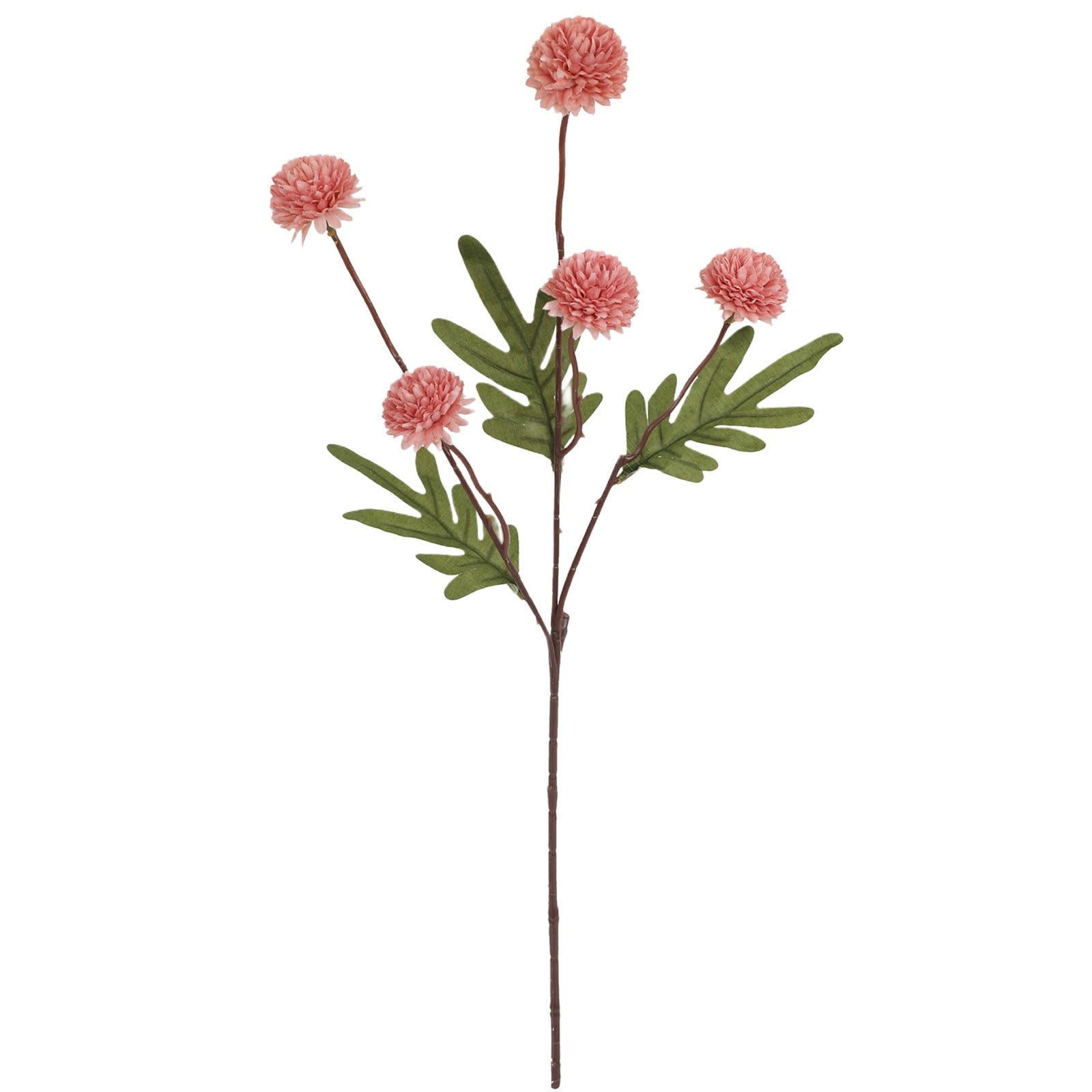 Begine Bloomhouse Faux Pompon Mum Chrysanthemum Stem, Realistic 5Head