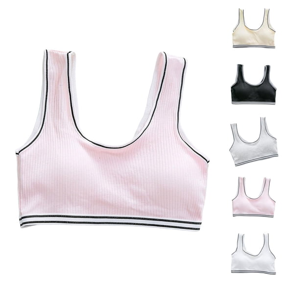 Beginner Bra Sports Bras for Girls Girls Underwear Crop Top Bra Seamless Sports Bra Training Lightweight Camisole for Teens and Kids
