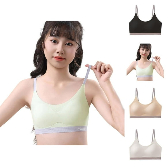 Beginner Bra Teen Bras Girls Underwear Adjustable Sports Vest Style for Summer – for Junior and High School Students During Puberty – Comfortable and Flexible Design for Everyday Use