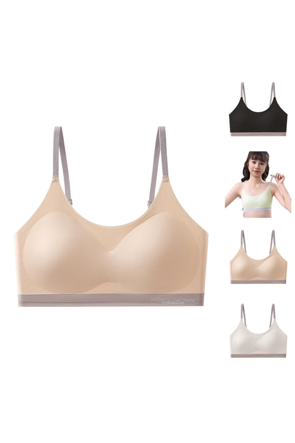 Beginner Bra Teen Bras Girls Underwear Adjustable Sports Vest Style for Summer – for Junior and High School Students During Puberty – Comfortable and Flexible Design for Everyday Use