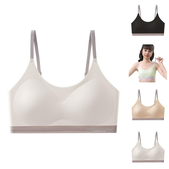 Beginner Bra Teen Bras Girls Underwear Adjustable Sports Vest Style for Summer – for Junior and High School Students During Puberty – Comfortable and Flexible Design for Everyday Use