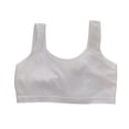 thumbnail image 1 of Beginner Bras for Girls Training Bras for Girls Seamless Cami Bralettes Sports Ribber Underwear Vests Tween Padded Training Bra White One Size, 1 of 2