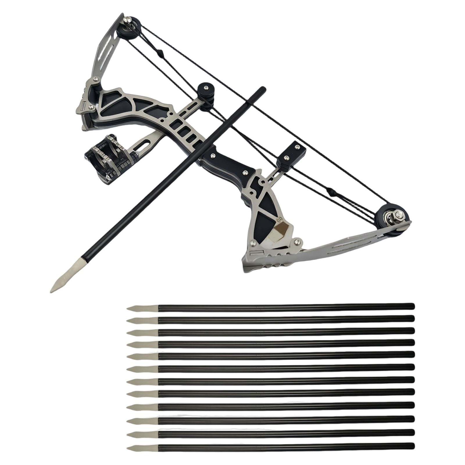 Beginner Compound Bow Kit - 9.5in Left/Right Hand Bow with Pulley