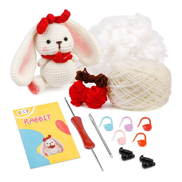 Beginner Crochet Amigurumi Kit 4 Cute Animals Whale, Chick, Penguin