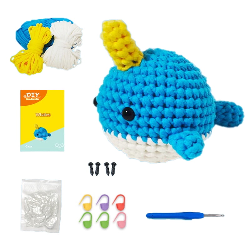 Crochet Kit For Beginners - Animal Mouse Amigurumi Starter Set With Yarn, Tools & Video Tutorial