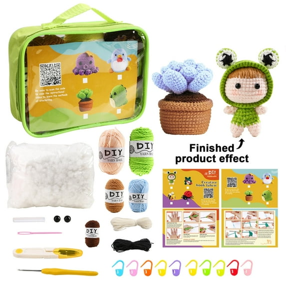 Beginner Crochet Kit - Cute ,Crochet Kits for Kids and Adults Crochet Kit
