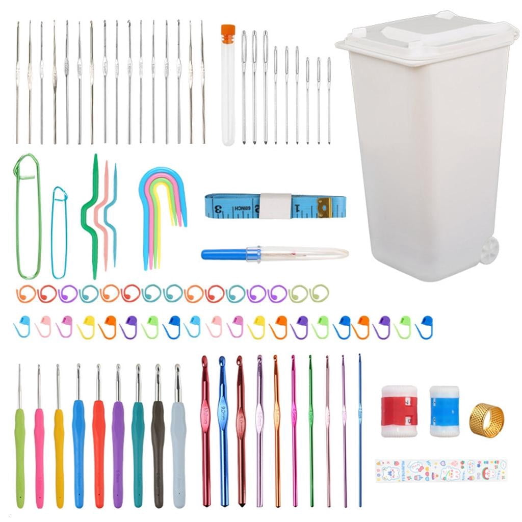 Crochet Hooks Set, Ergonomic Knitting Needle and Accessories Kits with Storage Case and Crochet Needle Accessories