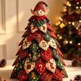 thumbnail image 1 of Beginner DIY Patchwork Sewing Kit, Mini Plaid Fabric Christmas Tree Making Set, Easy Handmade Xmas Ornament Craft Kit for Starter Kids Adults, Home Decor Holiday Gift, 1 of 6