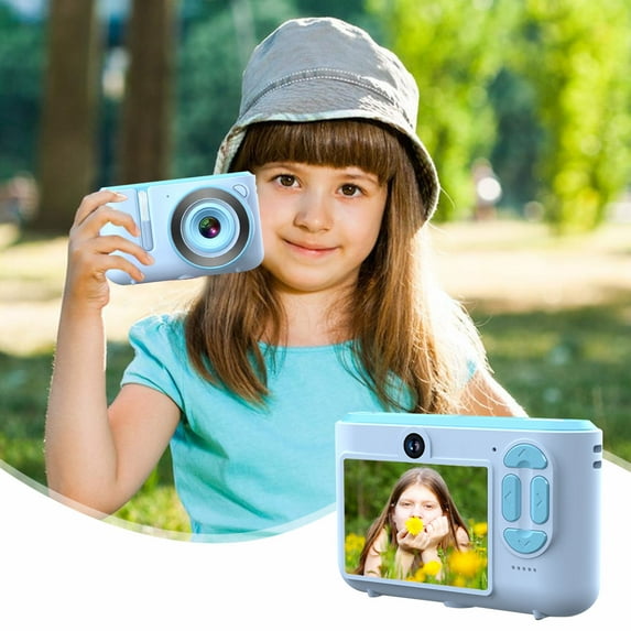 Beginner Digital Camera 44MP Photography 1080P Video Front Rear Lens Auto Focus 128GB Expandable Portable First Camera Gift for New Photographers(Light blue)