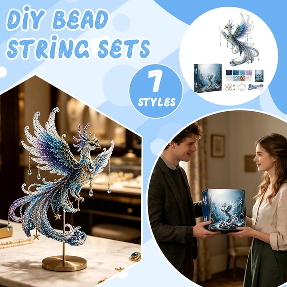 Beginner Diy Craft Kits, 3D Beaded Ocean Animal Craft Kit with Instructions, Seashell Fantasy Creatures Diy Craft Kit, Mythical Diy Bead Kit for Beginners, Comes with All