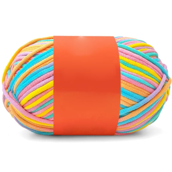 Amigurumi Yarn for Beginners, Worsted-Weight Cotton Blend, Smooth Knitting and Crochet Yarn for Toys, Scarves, Hats, Multicolor
