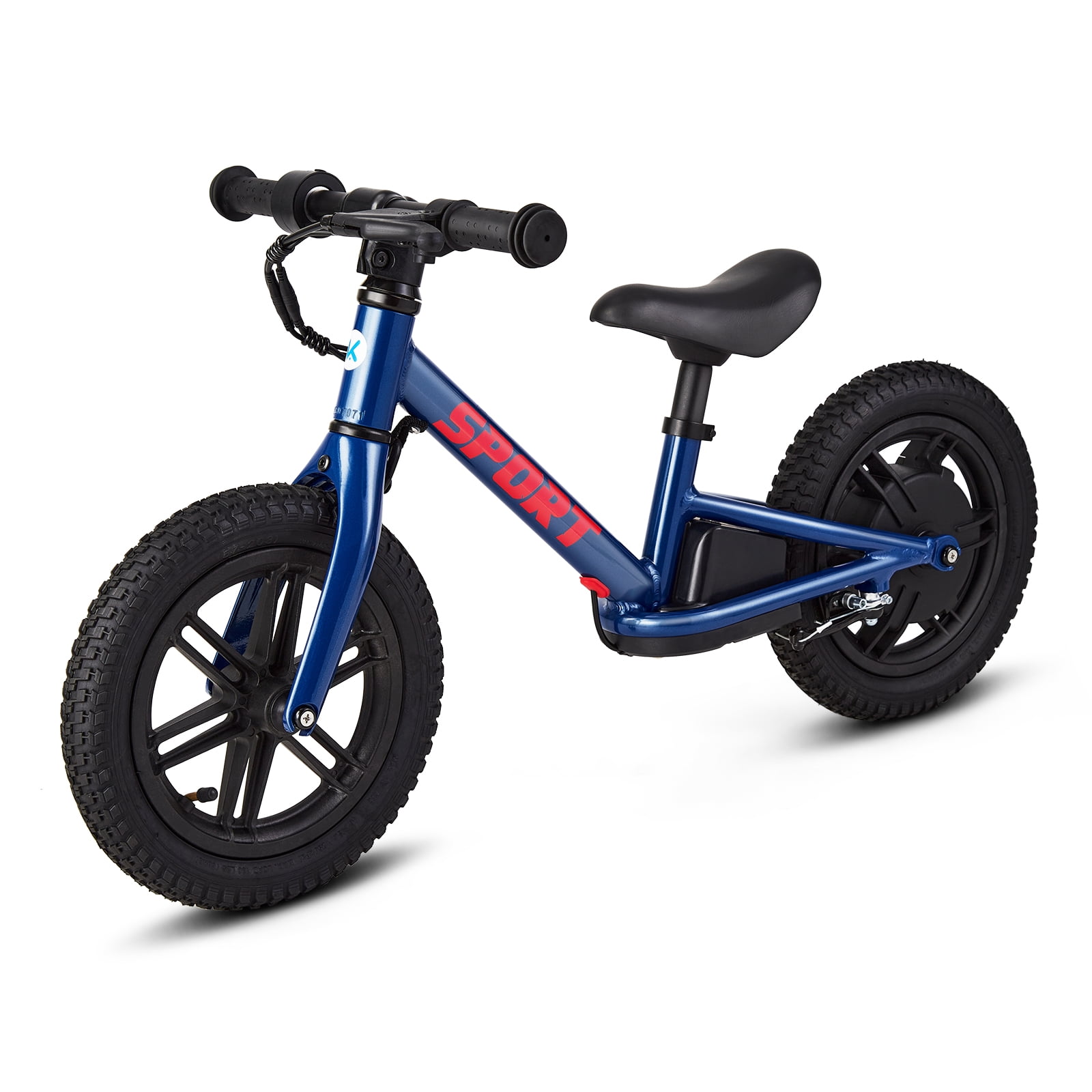 Beginner Electric Balance Bike for Kids Ages 3-5 – 12-Inch Inflatable Tires – 24V 100W Motor – 2 Speed Modes – Adjustable Seat – E-Dirt Bike for Boys and Girls – Blue