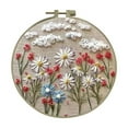 thumbnail image 1 of Beginner Embroidery Kit with Flowers Pattern DIY Hand Embroidery Starter Set for Adults with Hoop Fabric Thread Needles English Instructions Stress Relief Craft Project, 1 of 4