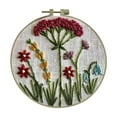 thumbnail image 1 of Beginner Embroidery Kit with Flowers Pattern DIY Hand Embroidery Starter Set for Adults with Hoop Fabric Thread Needles English Instructions Stress Relief Craft Project, 1 of 4