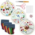 thumbnail image 1 of Beginner Embroidery Kit, Qiopertar Under $5 Embroidery Beginner's Kit Diy Beginner's Instruction Kit Needle And Thread Set, 1 of 1