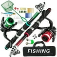 thumbnail image 1 of Beginner Fishing Set for Kids Teens Fishing Gear Tackles Telescopic Rod Fishing Reel with Float Baits Hook Landing Net, 1 of 18